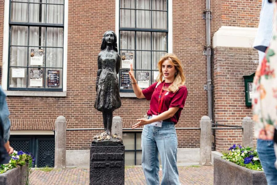 Amsterdam: Anne Frank Walking Tour - Guided in EN/DE/IT/ES - Auschwitz Monument, The Dokwerker, and the National Holocaust Names Monument