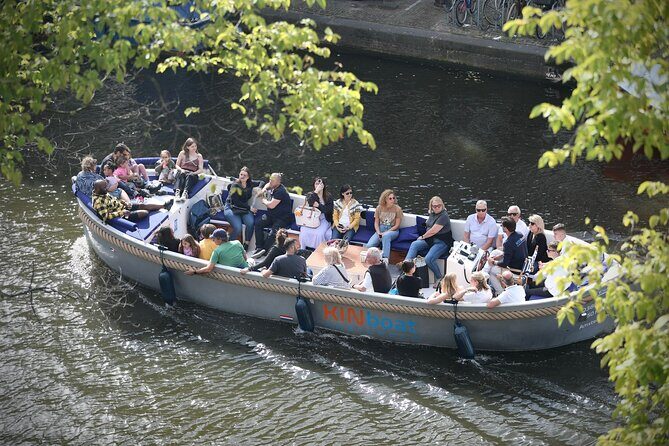 Amsterdam Canal Cruise in Open Boat with Unlimited Drinks Option - A One-Hour Canal Fix on an Electric Open Boat