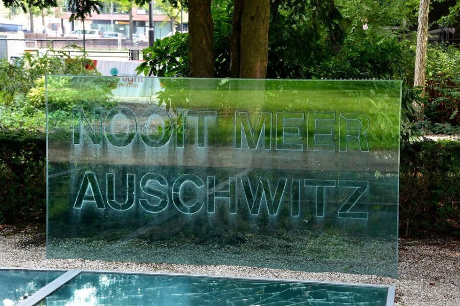 Amsterdam: Guided Anne Frank Small-Group Walking Tour - Auschwitz Memorial in Wertheimpark: broken mirrors, shattered lives