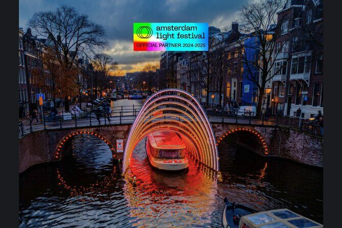 Amsterdam Light Festival: Heated Boat Cruise + Hot Drinks & Bite - The Amsterdam Light Festival Moment: Imagine Beyond From the Water
