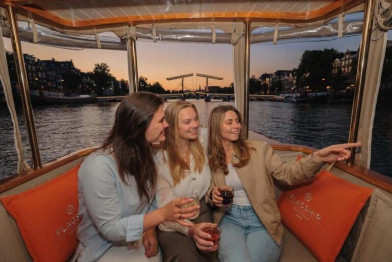 Amsterdam: Open Boat Cruise option Unlimited Drinks & Bite - The sights you’ll pass: Anne Frank House area to the Skinny Bridge