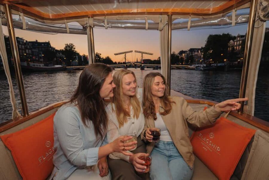 Amsterdam: Open Boat Cruise option Unlimited Drinks & Bite - The sights you’ll pass: Anne Frank House area to the Skinny Bridge