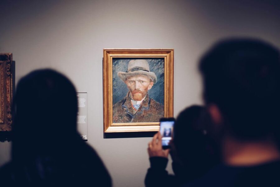Amsterdam Van Gogh Museum Guided Tour with Tickets Included - Meeting your guide by the Museumshop with the white umbrella