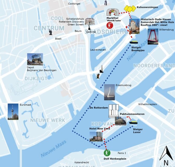 Rotterdam: De Rotterdam, Cube Houses, Watertaxi and Markthal - Wilhelminapier and De Rotterdam: learning the skyline, not just photographing it