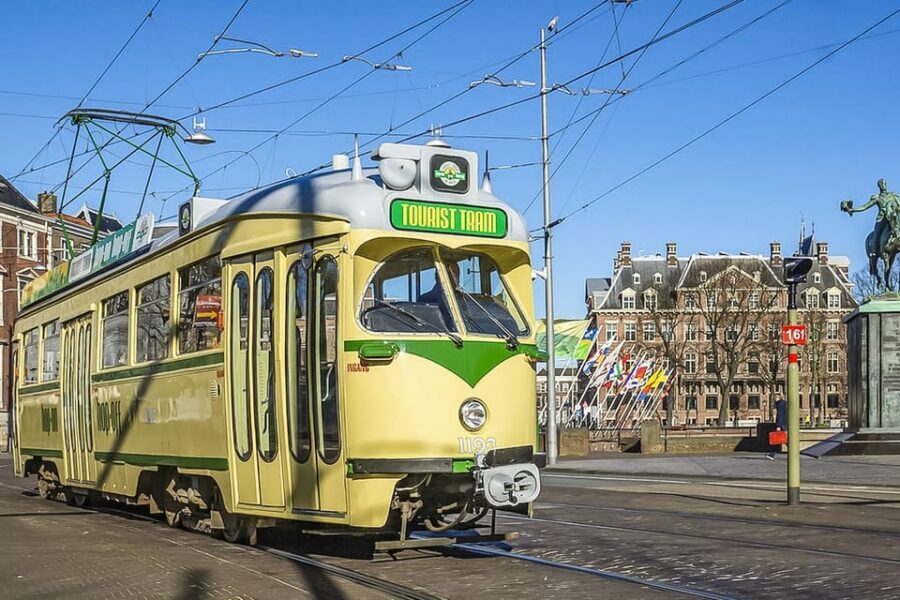 The Hague: Hop-on Hop-off Old-Fashioned Heritage Tram Tour - Getting on board: stops, signage, audio guide languages, and simple rules